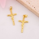 Dije de Cruz solido baño 18k