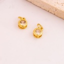 Dije redondo con zirconia baño 18k