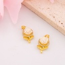 Dije de rosa con micropave baño 18k