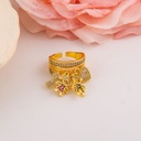 Anillo con colgantes y zirconias baño 18k