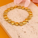 Pulsera de corazones con zirconias baño 18k