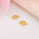 Enlace de cruz con micropave baño 18k