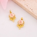 Dije de rosa con micropave baño 18k