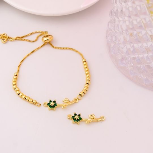 [LJ1120B] Enlace de flor con micropave 