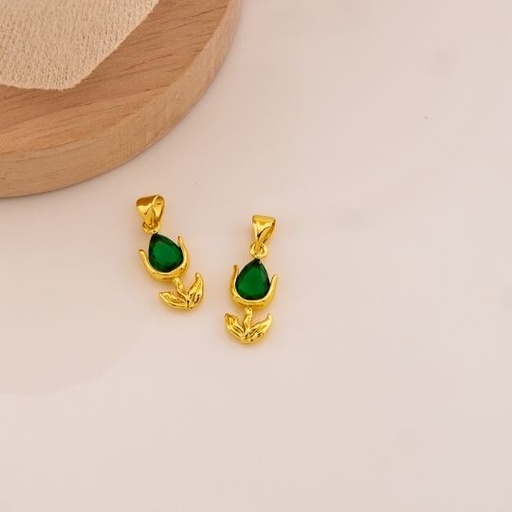 [L0551A] Dije de tulipan baño 18k