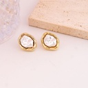 Aretes stud con perlas baño 18k
