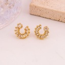 Aretes stud con zirconias baño 18k