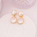 Aretes colgantes de perlas barrocas baño 18k