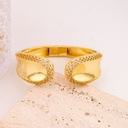 Brazalete chunky con zirconias baño 18k