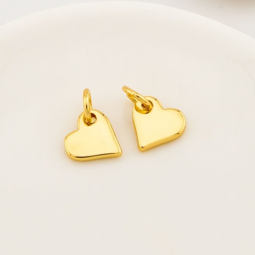 [LJ0501] Dije corazon 8 mm baño 18k  