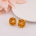 Aretes de alta gama de lujo elaborado con cristales calidad premium bañado en oro real de 18k