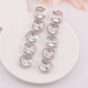 Aretes de alta gama de lujo elaborado con cristales calidad premium bañado en oro real de 18k