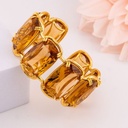 Brazalete de alta gama de lujo elaborado con cristales calidad premium bañado en oro real de 18k
