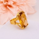 Anillo de alta gama de lujo elaborado con cristales calidad premium bañado en oro real de 18k