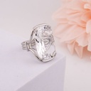 Anillo de alta gama de lujo elaborado con cristales calidad premium bañado en oro real de 18k
