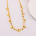 Cadena ajustable con zirconias baño 18k