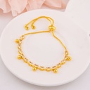 Pulsera ajustable con zirconias baño 18k