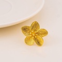 Anillo ajustable de flor baño 18k