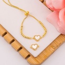 Enlace de corazon blanco en micropave