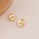 Dije de corazon en concha nacar baño 18k