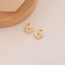 Dije de trebol en concha nacar y micropave