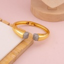 Brazalete chunky ajustable doble tono baño 18k