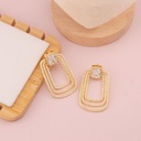 Aretes colgantes premium con zirconias baño 18k