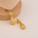 Aretes colgantes con zirconias baño 18k