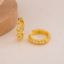 Argollas con zirconias baño 18k