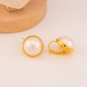 Aretes con perla baño 18k