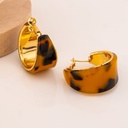 Argollas chunky carey baño 18k