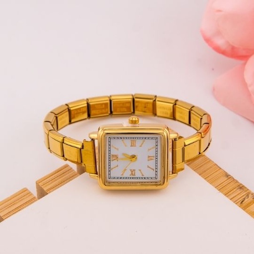 [WH0025] Reloj vintage estilo brazalete en acero inoxidable 