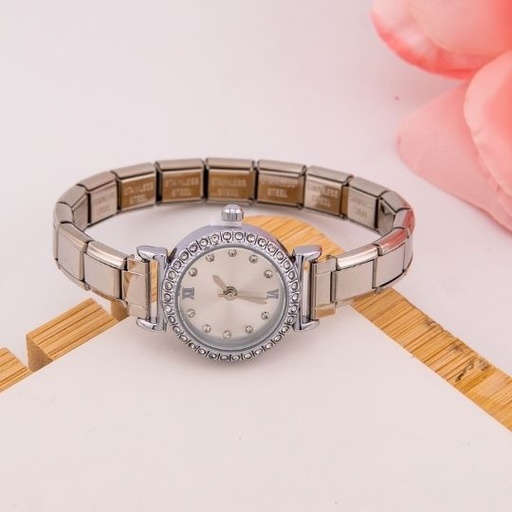 [WH0023A] Reloj vintage estilo brazalete en acero inoxidable 