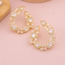 Aretes premium con zirconias baño 18k