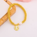 Pulsera elastica religiosa baño 18k