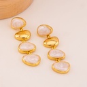 Aretes colgantes esmaltados baño 18k