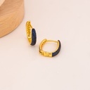 Argollas pequeñas con zirconias de colores baño 18k