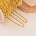Cadena por yarda acero con baño 18k