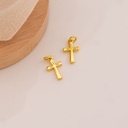 Dije religioso de cruz en baño 18k