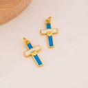 Dije cruz de Honduras baño 18k