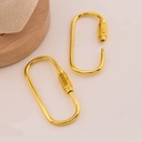 Broche para llavero chunky baño 18k