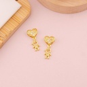 Dije de corazon con colgante de niño baño 18k