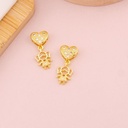 Dije de corazon con colgante de niña baño 18k