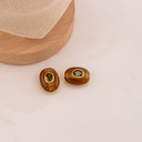 Separador de piedra natural ojo de tigre baño 18k