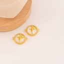 Enlace religioso en concha nacar y micropave