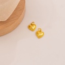 Dije de corazon solido baño 18k