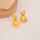 Aretes solidos con colgantes baño 18k