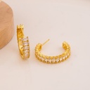 Argollas con zirconias baño 18k