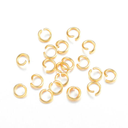 Paquete 250 pc argollas doradas en acero 6mm