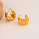 Argollas chunky solidas baño 18k
